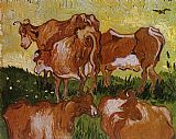 Cows Canvas Paintings - Cows